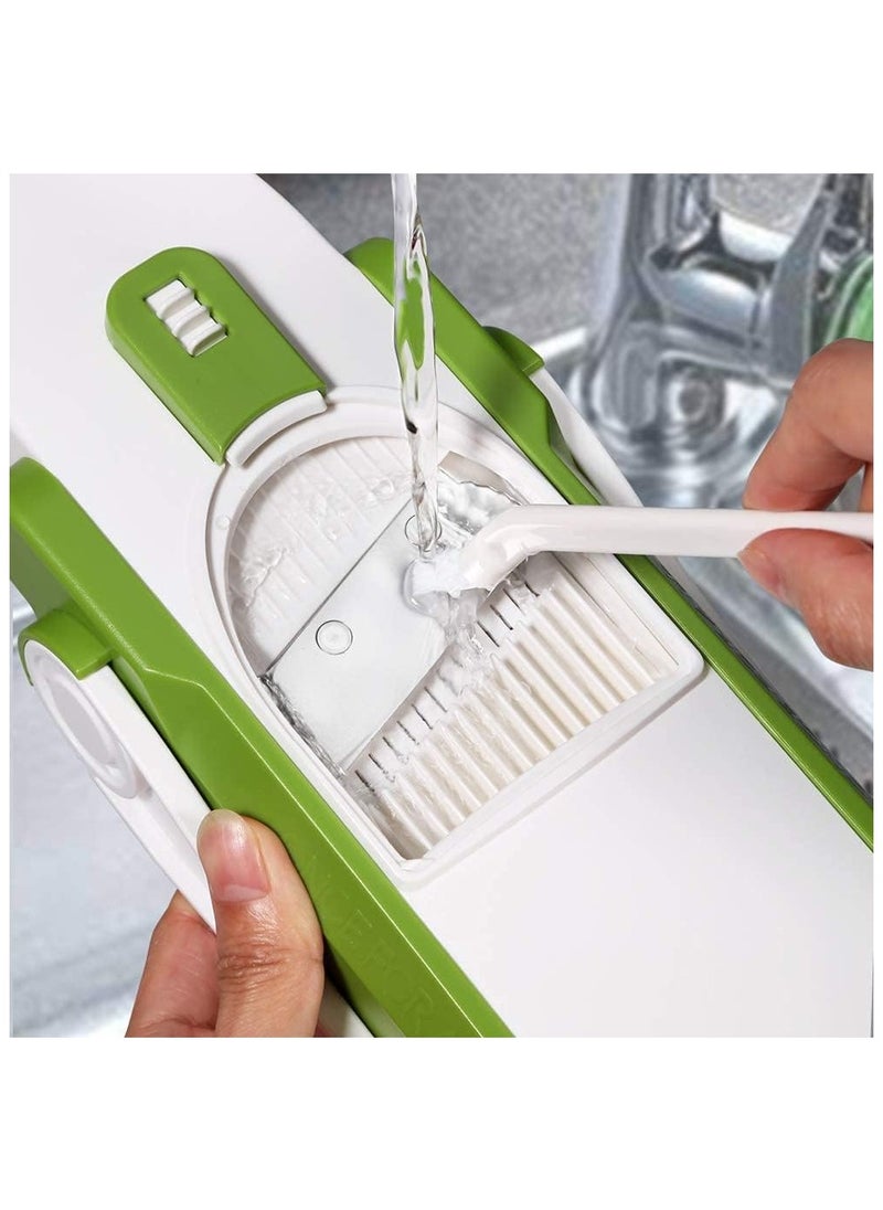 Safe Mandoline Slicer, Upright Vegetable Potatoes Slicer Chopper, Julienne + Dicer, Thickness Adjuster for Kitchen Fast Meal Prep
