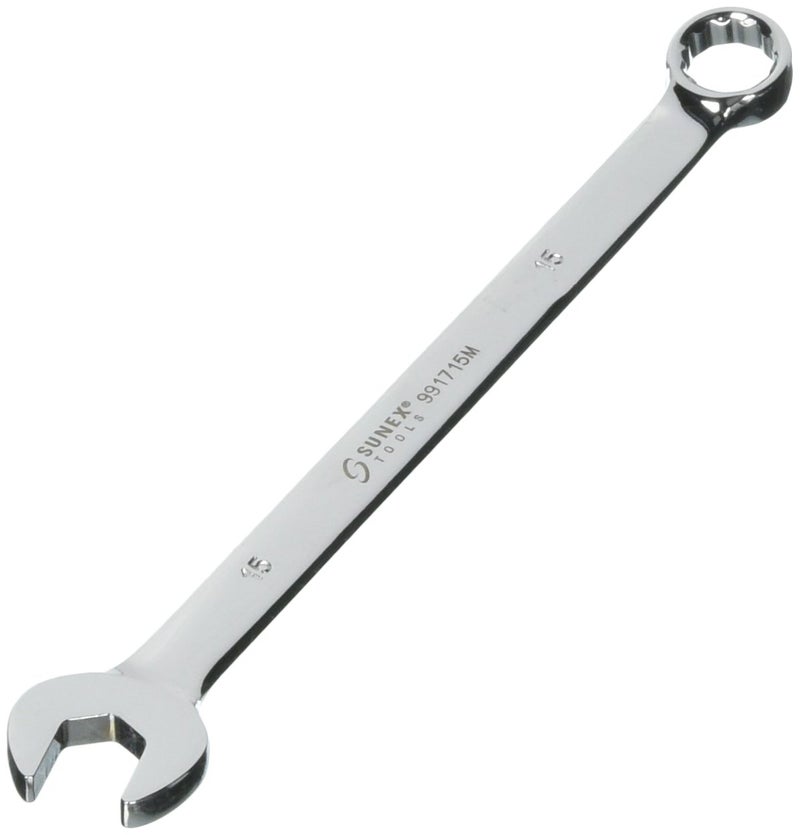 Sunex Tools Sunex 991715MA 15mm Full Polish VGroove Combination Wrench CRV