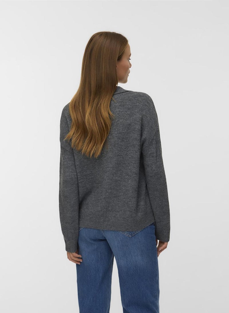 VERO MODA Vmlefile Ls Poloneck Pullover - Image 3