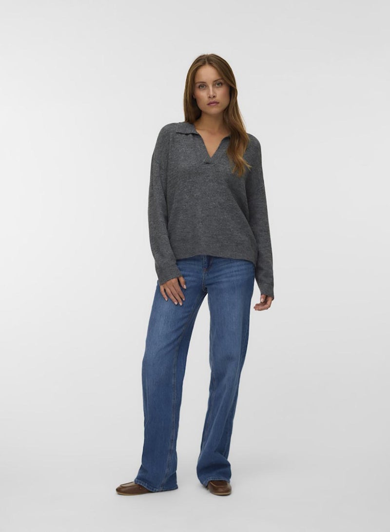VERO MODA Vmlefile Ls Poloneck Pullover - Image 2