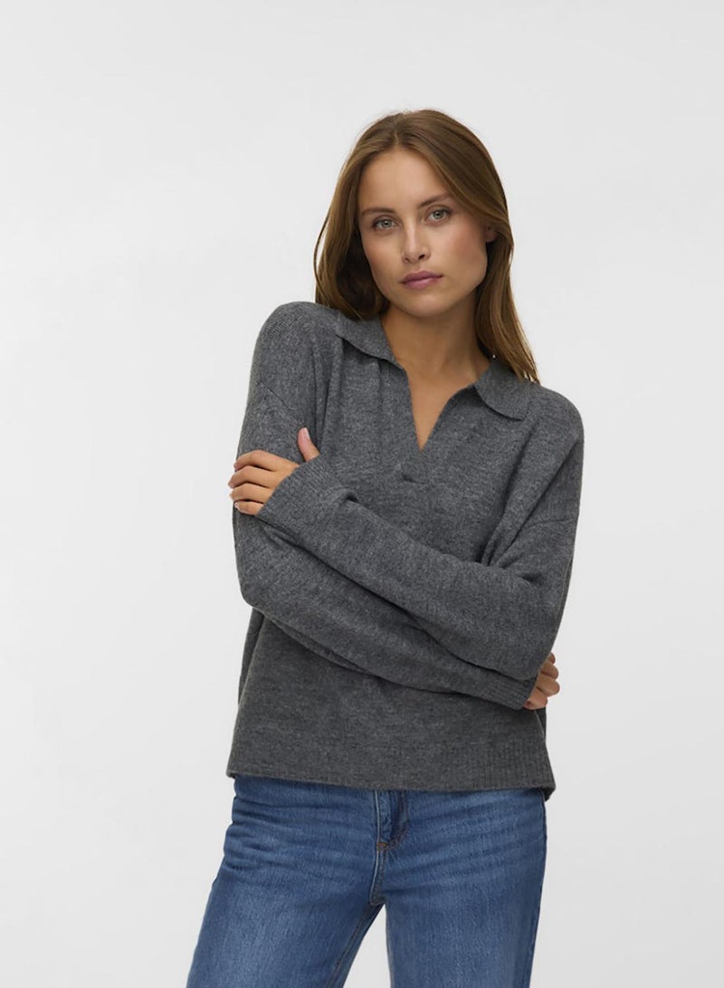 VERO MODA Vmlefile Ls Poloneck Pullover - Image 4