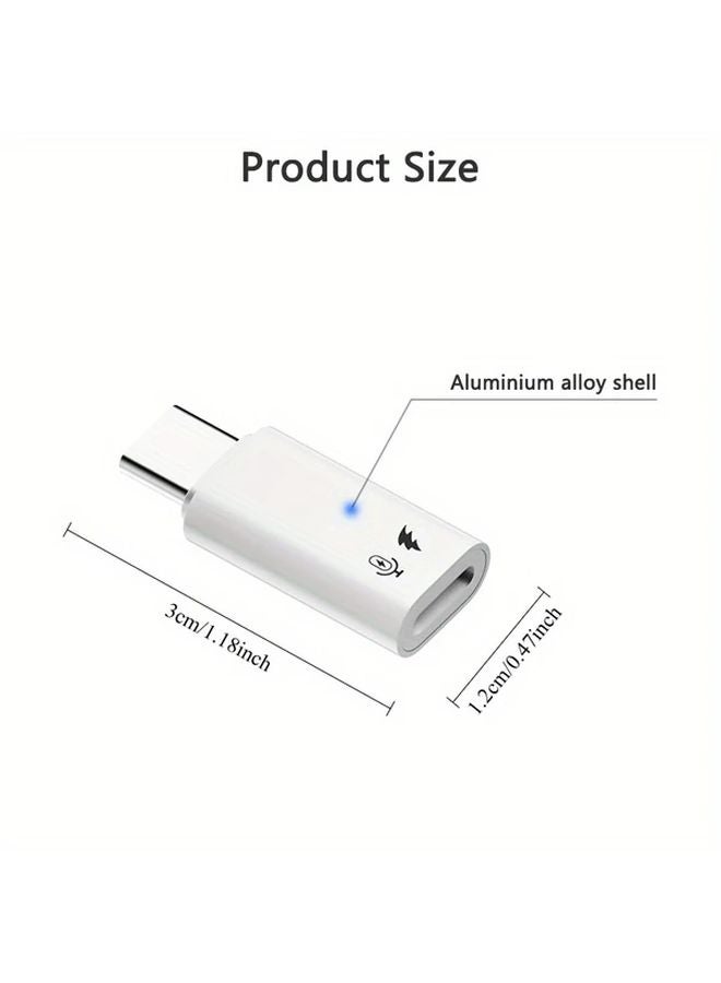 White Type C Converter For iPhone 16 15 Series Lavalier Microphone Connection - Image 3