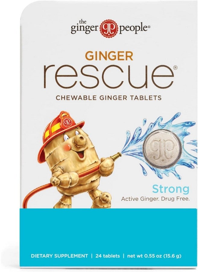 The Ginger People Ginger Rescue Chewable Tablets By The Ginger People - Drug Free Digestive Health, Chewable Tablets, Strong Ginger Flavor, 0.55 Oz, 240 Tablets, (Pack Of 10) - Image 3