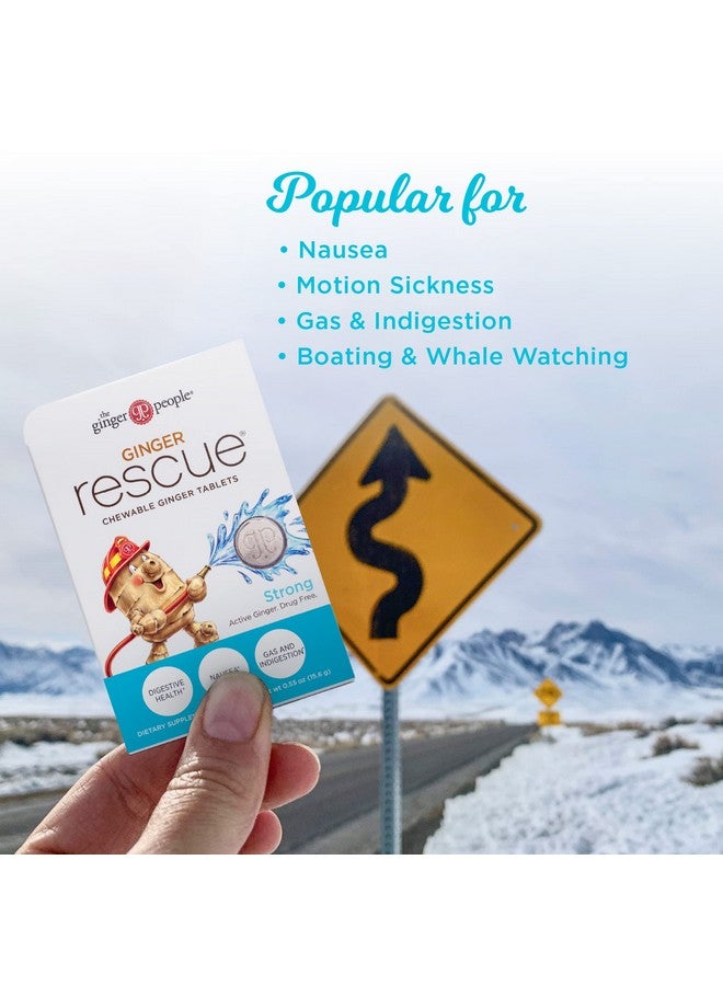 The Ginger People Ginger Rescue Chewable Tablets By The Ginger People - Drug Free Digestive Health, Chewable Tablets, Strong Ginger Flavor, 0.55 Oz, 240 Tablets, (Pack Of 10) - Image 2