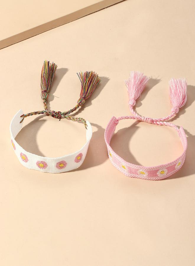 Take Two 2pcs Floral Weaving bracelet - Image 3