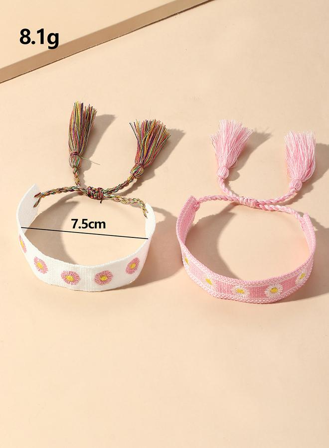 Take Two 2pcs Floral Weaving bracelet - Image 5