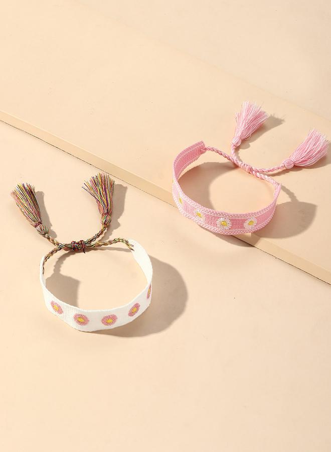 Take Two 2pcs Floral Weaving bracelet - Image 2