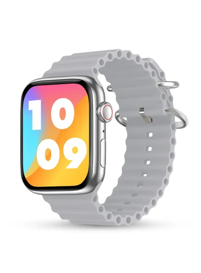 Pebble Zest 1.83" ( 4.64 cm) HD Display Smartwatch, BT Calling, Health Suite, SPO2, Zen Mode, Sleep Monitoring, Multiple Watch Faces, Step Pedometer, Multiple Sports Modes, Alarm & Notification, Misty Grey