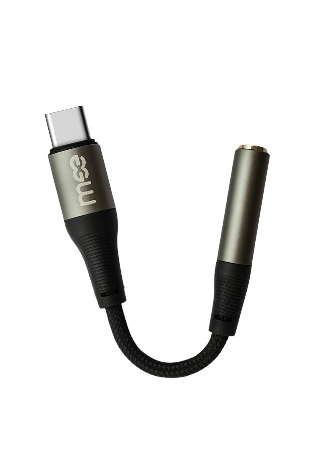 آیمی محول كابل صوت Imee Type-C إلى AUX مقاس 3.5 مم، سلك مضفر من النايلون المتين مع غلاف من سبائك الألومنيوم لنقل صوت عالي الجودة بدون فقدان، متوافق عالميًا مع أجهزة Apple وAndroid وWindows Type-C، بطول 0.12 متر (طراز IM-225) - Image 3