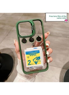 Creative Invisible Stand For Iphone 15 Pro Max Case Suitable For Iphone Camera Film Transparent Digital Computer/For Iphone Protective Cover-Color:Cangling Green-Applicable Model:For Iphone15