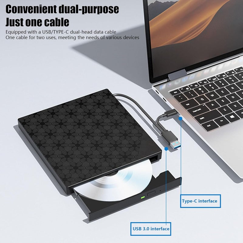 مسجل أقراص ROM محمول بكفاءة مع نقل USB عالي السرعة لأنظمة تشغيل متعددة محرك أقراص متكامل - Image 4