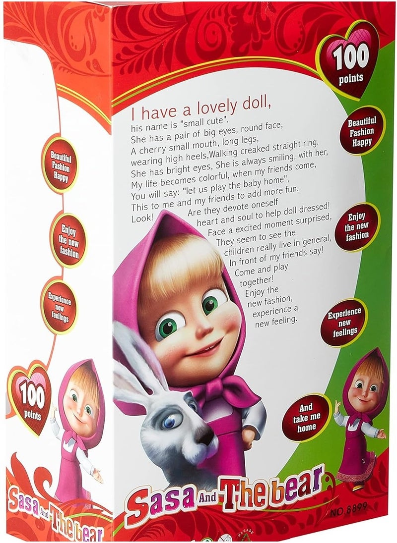 Generic Masha Doll – Interactive, Soft Plush Toy with Clothes & Accessories, Cute Collectible Doll for Kids, Toddlers, Gift Idea, Role Play, Educational Toy  - Image 3