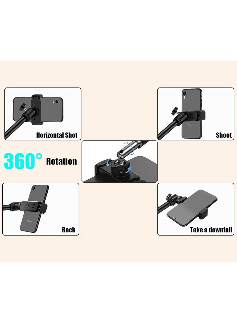 Video Stand Holder for Phone Photography 360° Rotating Arm Free Rotation Low Angle Aerial Shooting Live Recording Mount Stick Holder - Image 3