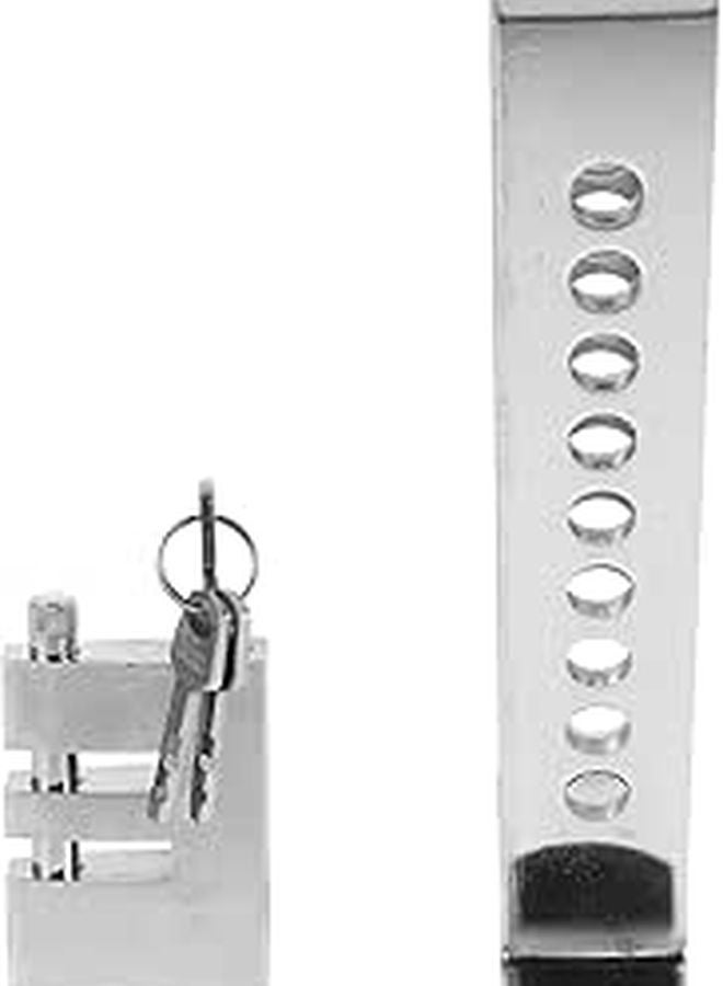 Adjustable U Shaped Steering Wheel Lock with Retractable Clutch and Brake Pedal Lock Stainless Steel Anti Theft Device - Image 1
