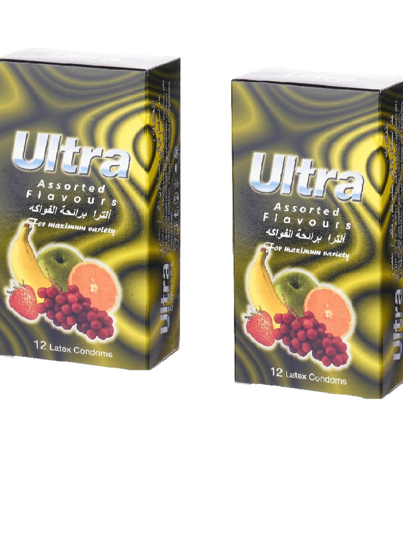 Ultra active 24-Piece Ultra Condoms With Fruit Scent 