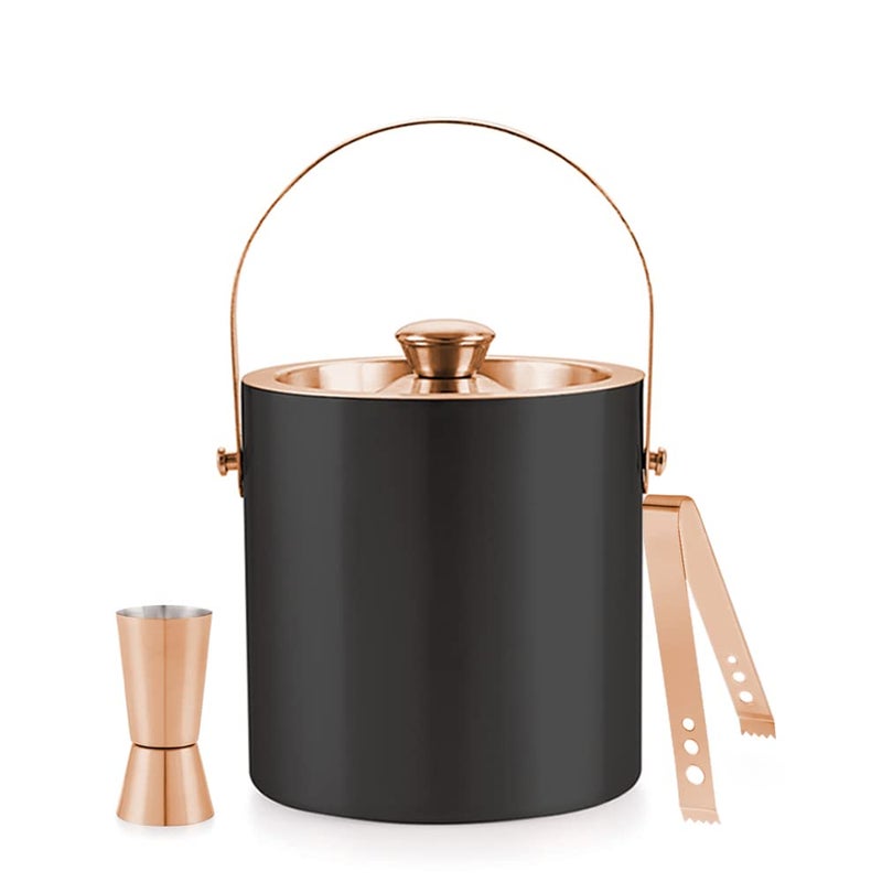 finality Stainless Steel Copper Ice Bucket with Lid Ice Tong and Peg Measure 175 Liter Keeps Ice Cold for 6 Hours Entertain in Style with The Copper Tong and Peg Measure Included - Image 1