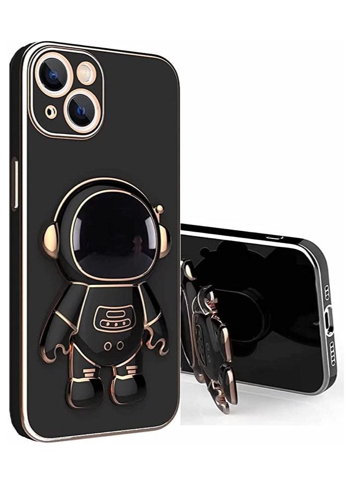 Color Fans - HOOl Astronaut Case Kickstand Cover for iPhone 13/14 Plus Plating Astronaut Protective Slim Soft Flexible TPU Bumper with Stand Function - Image 1