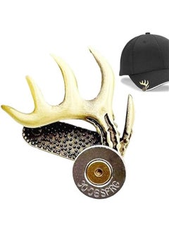 Generic Antler caap Stylish Rustic Brass Multicolor Antler Hat Clip for Men - Deer Hunting Accessory  - Image 4