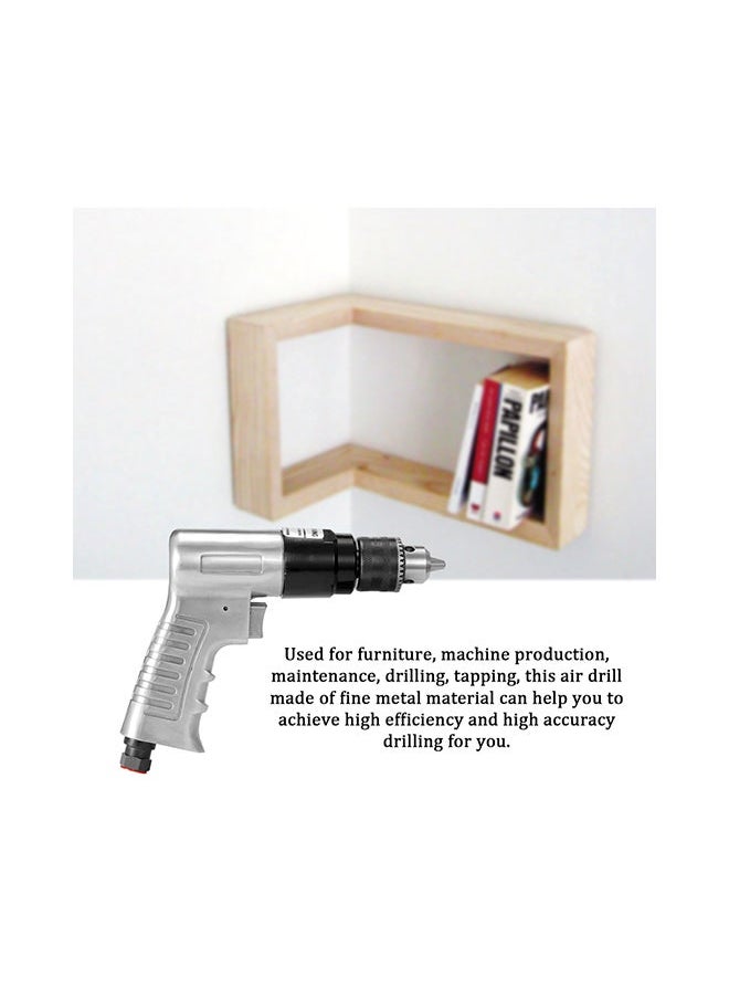 Generic - Reversible Air Drill Professional Black/Silver 19 X 5 16cm - Image 1