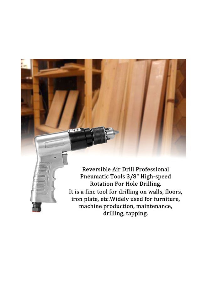 Generic - Reversible Air Drill Professional Black/Silver 19 X 5 16cm - Image 1