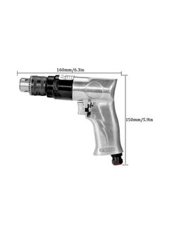 Generic Reversible Air Drill Professional Black/Silver 19 X 5 16cm  - Image 3