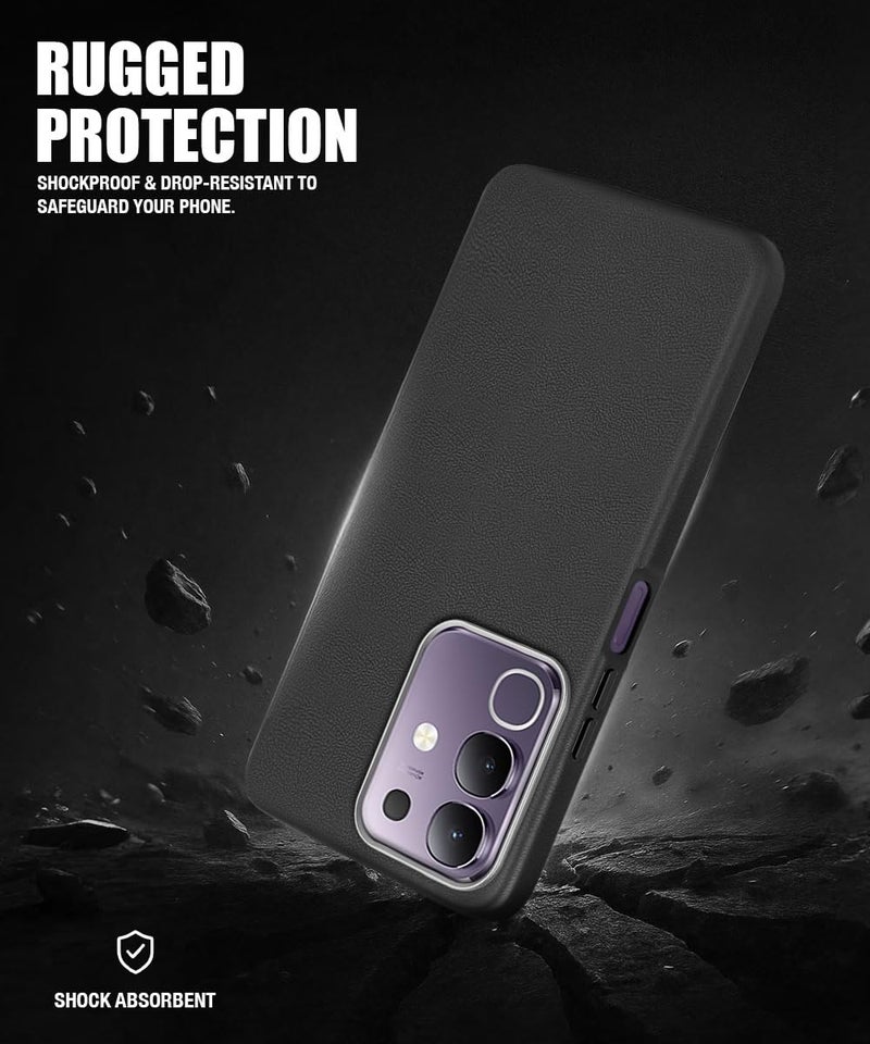 WOW IMAGINE Back Cover for Vivo T4x 5G | iQoo Z10x 5G | Vivo Y31 Pro 5G | Ultra Slim Flexible Non-Slip Grip | Inner Fabric | Metal Camera Ring & Lightweight Soft Silicone Mobile Case (Black) - Image 4