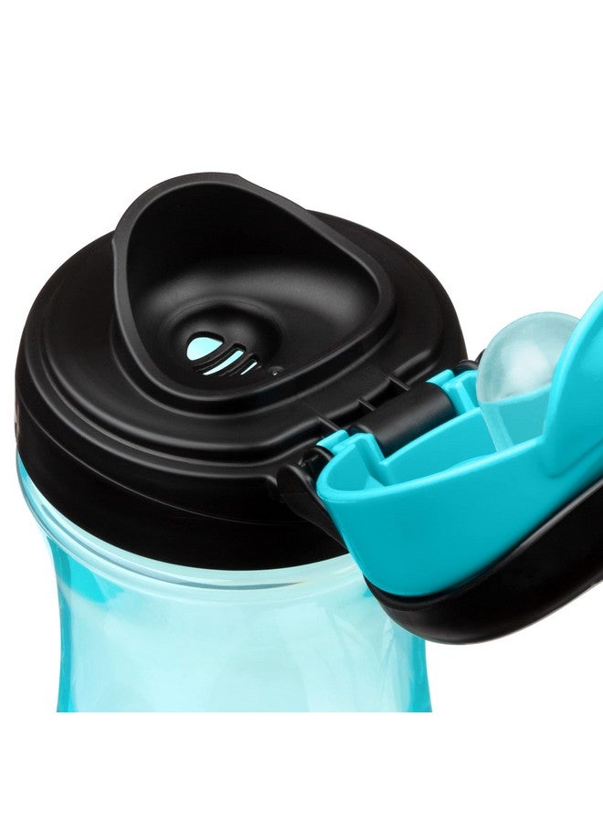 شيكو زجاجة مياه شيكو ماي تامبلر بحافة مفتوحة مع فوهة تدفق حر، سعة ١٢ أونصة | مقاومة للانسكاب عند إغلاق الغطاء | مقبض حمل قابل للطي | آمنة للغسل في الرف العلوي من غسالة الأطباق | كوب سهل الحمل للأطفال الصغار | أزرق مخضر | سنتين فأكثر - Image 3