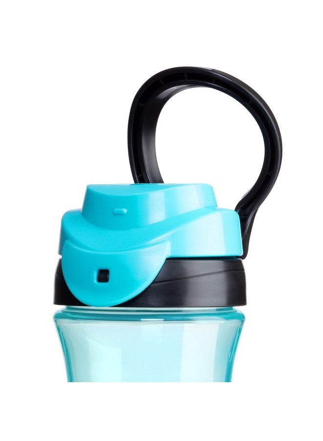 شيكو زجاجة مياه شيكو ماي تامبلر بحافة مفتوحة مع فوهة تدفق حر، سعة ١٢ أونصة | مقاومة للانسكاب عند إغلاق الغطاء | مقبض حمل قابل للطي | آمنة للغسل في الرف العلوي من غسالة الأطباق | كوب سهل الحمل للأطفال الصغار | أزرق مخضر | سنتين فأكثر - Image 2