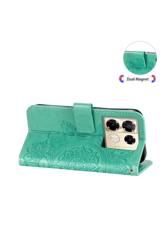 erorex Case For Infinix Note 40 Pro 4G / 5G / Note 40 Pro+ Seven-petal Flowers Embossing Leather Phone Case - Image 5