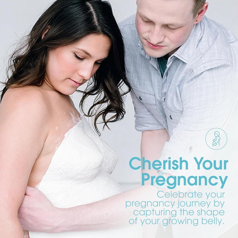 Pearhead Belly Casting Kit Pregnancy Keepsake Making Kit Easy DIY Plaster Cast Baby Bump Keepsake Baby Gift For Expecting Moms and Ideal Nursery Decor White - Image 2