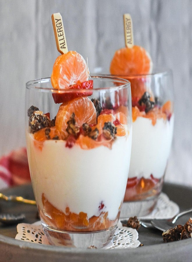 بامبو إم إن أعواد خشبية من الخيزران من بامبو إم إن، مقاس 3.9 بوصة، لوضع علامات على مسببات الحساسية الغذائية، مناسبة للأطعمة والمشروبات والمقبلات - 100 قطعة - Image 5