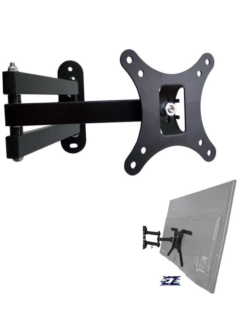 ELTRAZONE TV Wall Mounts Bracket for 10''-27'' TVs Full Motion LED Display Wall Mount Bracket 100x100mm with Swivel and Extension Arm Up to 10kg  - Image 1