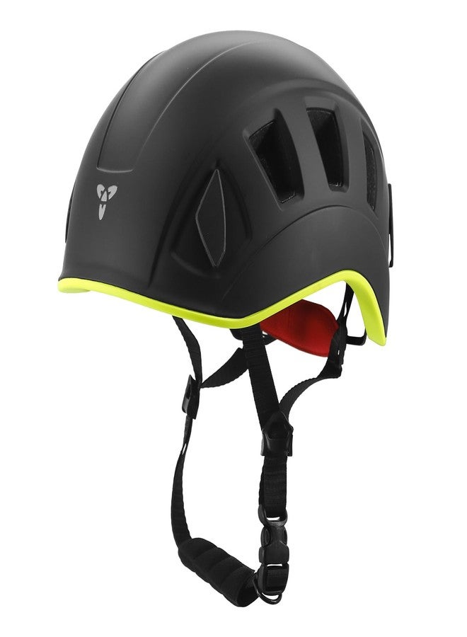 NewDoar Climbing Helmet EN 12492 Certified Half Dome Helmet Ultralight Design with 11 Ventilation Ports & Headlamp Clips for Rock/Ice Climbing, Caving, Rescue Adjustable 57-62cm (Men/Women)-Black - Image 1