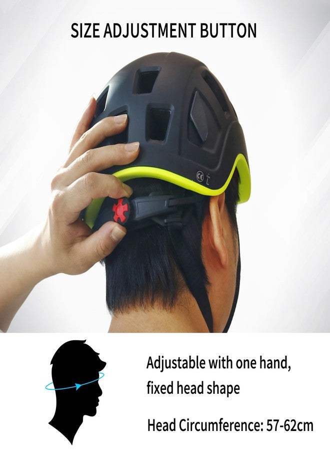 NewDoar Climbing Helmet EN 12492 Certified Half Dome Helmet Ultralight Design with 11 Ventilation Ports & Headlamp Clips for Rock/Ice Climbing, Caving, Rescue Adjustable 57-62cm (Men/Women)-Black - Image 3