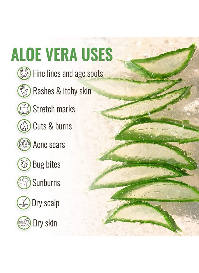 Wild Naturals - Aloe Vera Gel For Skin With Manuka Honey - Pure Aloe Vera Gel For Sunburn Relief - Organic Aloe Vera Gel For Face, Acne, And Scars - Aloe Gel For Hair And Dry Scalp - 100 Percent Pure Aloe Vera Gel - Image 1
