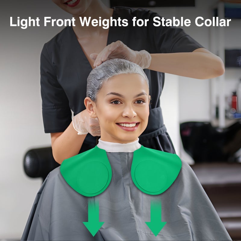 Hair Cutting Collar Green Waterproof Rubber Neck Wrap - Buckle Design Neck Guard For Professional Hairdressing, Hair Cutting And Hair Dye Scenarios - Image 4