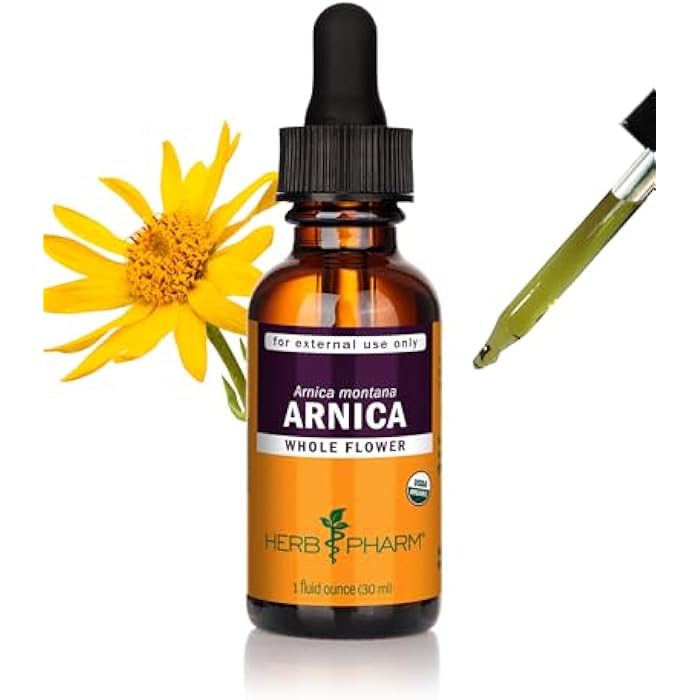 Herb Pharm Certified Organic Arnica Liquid Extract for Minor Pain Support, 1 Fl Oz - Image 1
