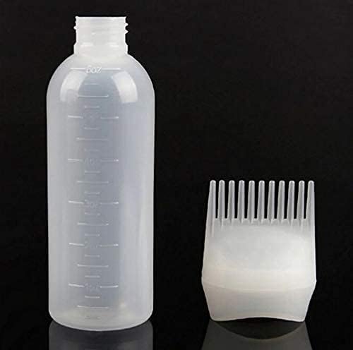 OffyBird 3 Pcs Hair Oil Applicator Comb Bottle for Hair Dye Oiling and Scalp Treatment Graduated Scale Color Applicator Bottle for Hair Coloring Oil Root Comb Applicator Bottle White - Image 2