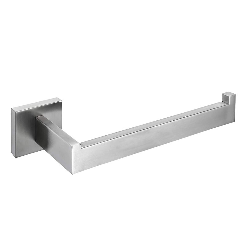 Nolimas Brushed Nickel Bath Hand Towel Bar Single Bars Towel Ring Classic Wall Mounted SUS304 Stainless Steel Bathroom Square Towel Rack Toilet Kitchen Towel Shelf Single Layer
