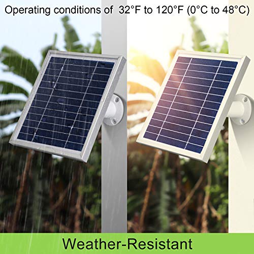 Uogw 3 Pack Solar Panel Charger Compatible with Arlo Pro 5S 2K/Arlo Pro 4/Arlo Pro 3/Arlo Ultra 2/Arlo Ultra/Go 2,with 11.5ft Waterproof Magnetic Charging Cable,Adjustable Mount(NOT for Arlo Essential) - Image 2