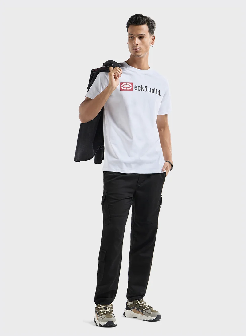 إيكو يو إن إل تي دي. Ecko Printed T-shirt with Crew Neck and Short Slee