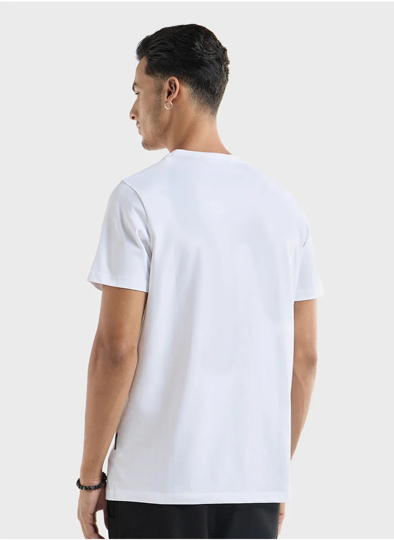 إيكو يو إن إل تي دي. Ecko Printed T-shirt with Crew Neck and Short Slee