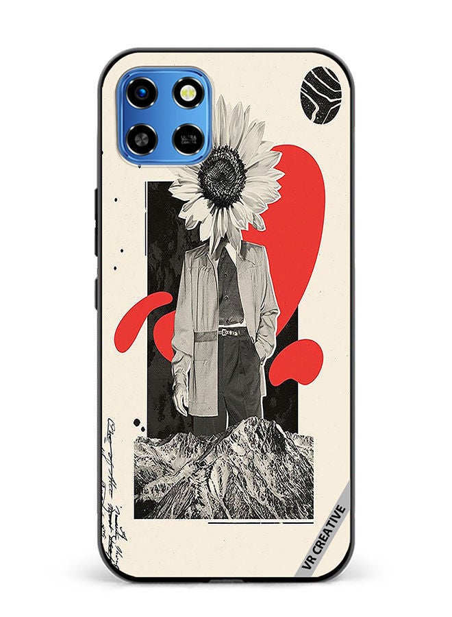 VR CREATIVE Protective Case Cover For Infinix Smart 6 HD Flower Face Of A Man Design Multicolour - Image 1