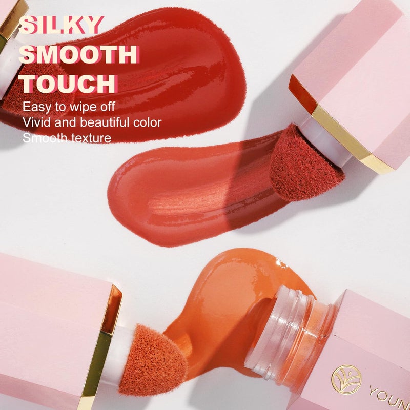 YOUNG VISION Liquid Cheek Blush -Soft Cream Rouge/Blusher Makeup, Buildable Gel-Cream Formula, Long-Wearing, Dewy Finish - Image 3