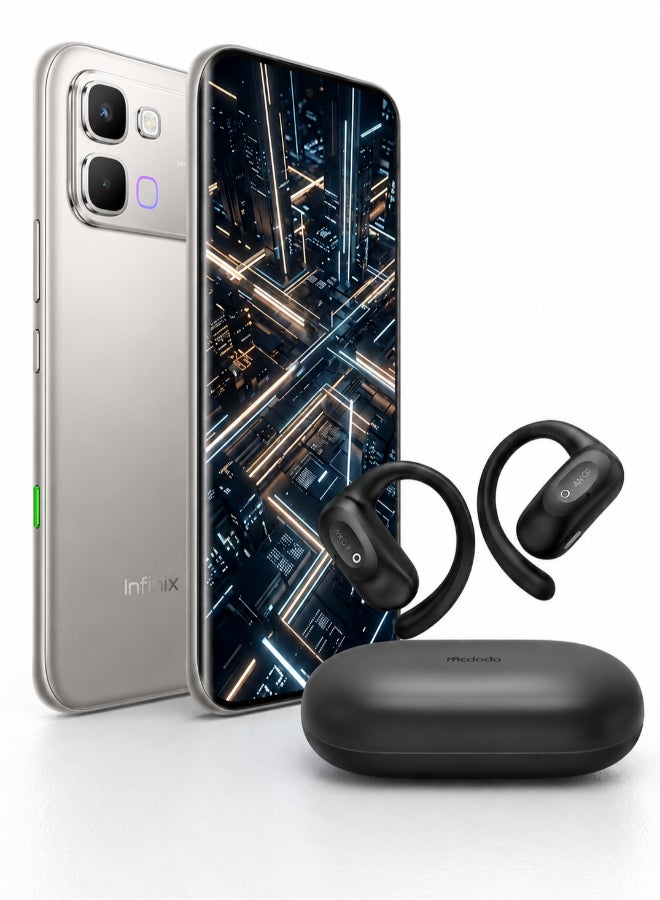 إنفينيكس هاتف Infinix Note Edge 5G المنحني مع سماعات الأذن | 16 جيجابايت رام (8+8) + 256 جيجابايت | بطارية 6500 مللي أمبير + شحن سريع 45 واط | شاشة AMOLED منحنية 6.78 بوصة 1.5K 120 هرتز | معالج MediaTek Dimensity 7100 | كاميرا 50 ميجابكسل | أندرويد 16 | IP65 | شريحتين - تيتانيوم قمري - Image 1