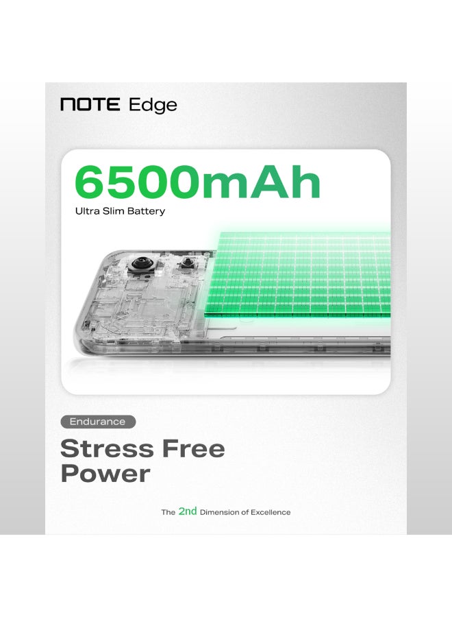إنفينيكس هاتف Infinix Note Edge 5G المنحني مع سماعات الأذن | 16 جيجابايت رام (8+8) + 256 جيجابايت | بطارية 6500 مللي أمبير + شحن سريع 45 واط | شاشة AMOLED منحنية 6.78 بوصة 1.5K 120 هرتز | معالج MediaTek Dimensity 7100 | كاميرا 50 ميجابكسل | أندرويد 16 | IP65 | شريحتين - تيتانيوم قمري - Image 4