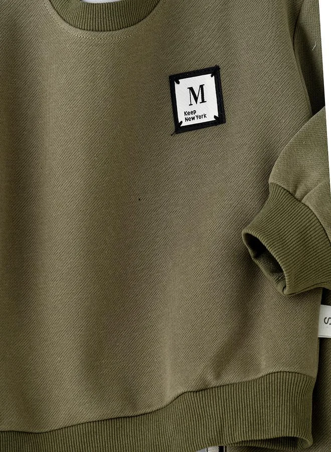 بيبي كلو Sporty Olive Green Tracksuit 2 piece Set for Boys