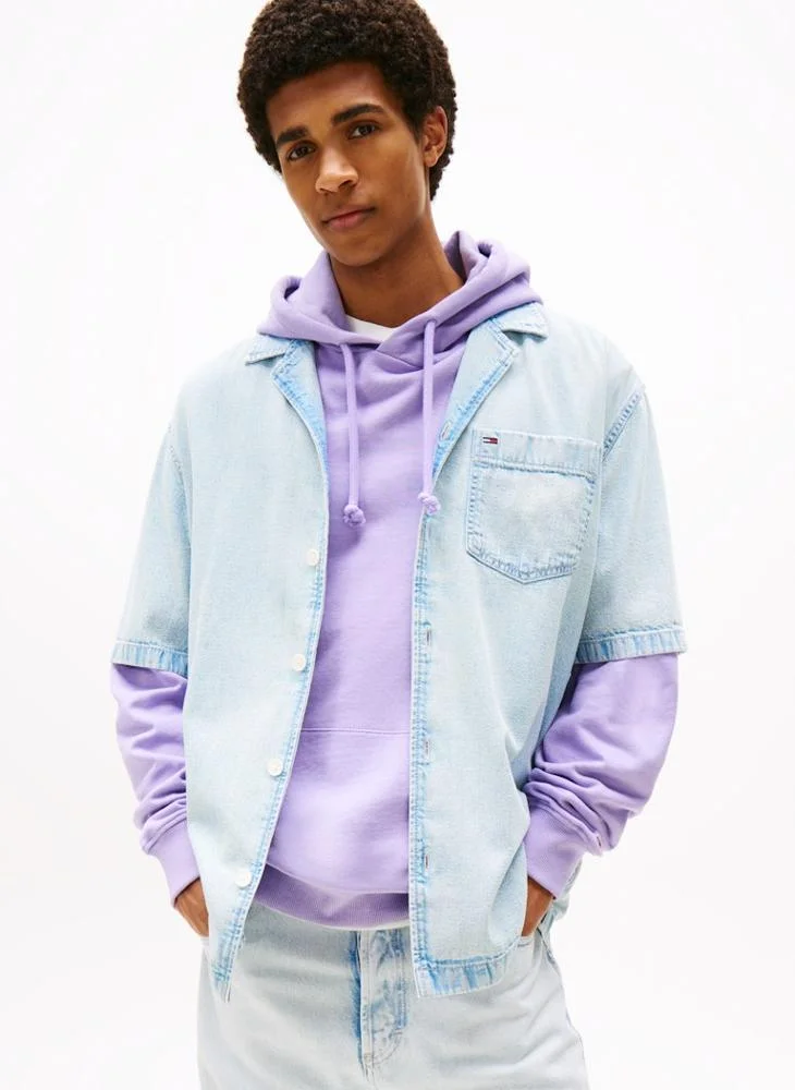 تومي جينز Short Sleeve Denim Shirt