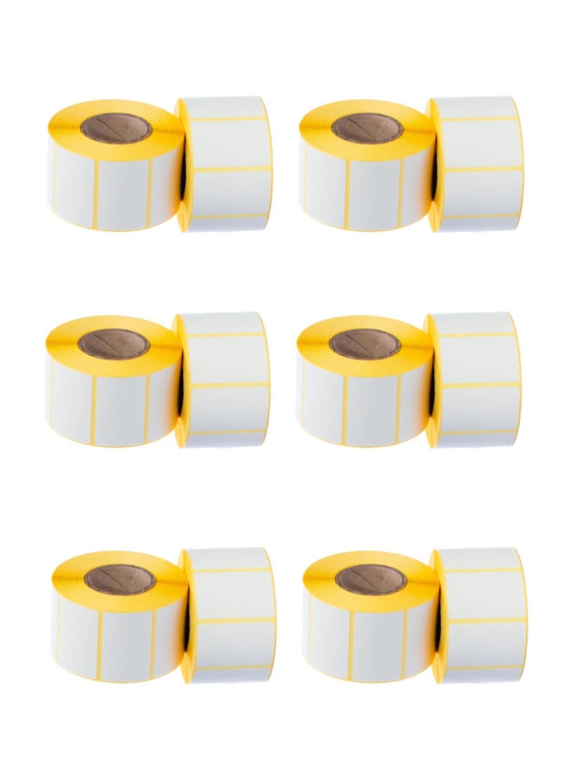 Terabyte 12 Rolls - 50mm x 25mm Barcode Label Sticker Direct Thermal 1000 Labels Per Roll - Image 1
