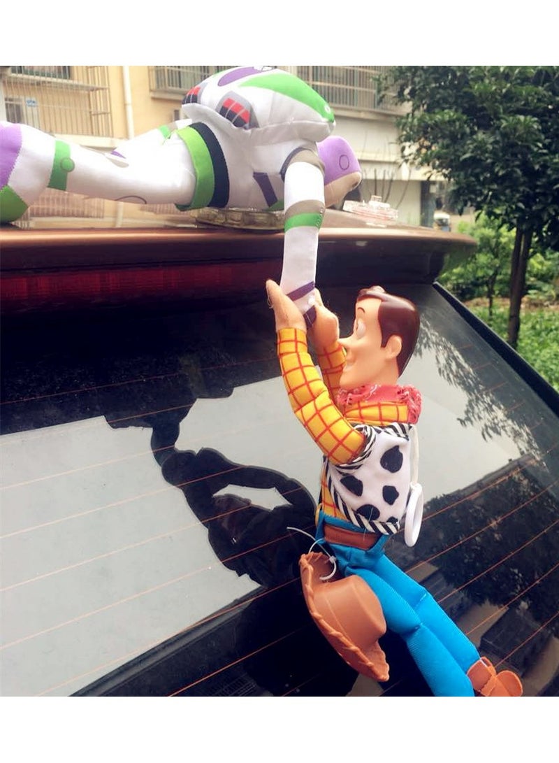 EBMINI Buzz Lightyear Saves Woody Roof Decoration Doll 